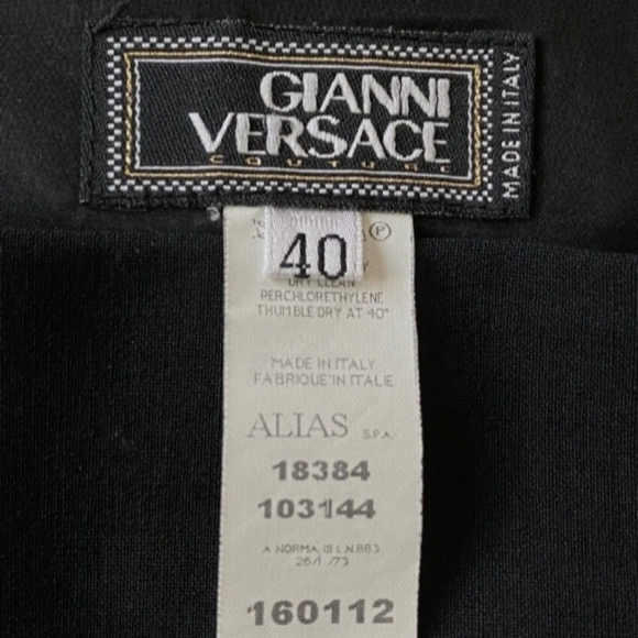 Authentic GIANNI VERSACE Runway Black Wool Blend Pencil Skirt - Picture 4 of 6